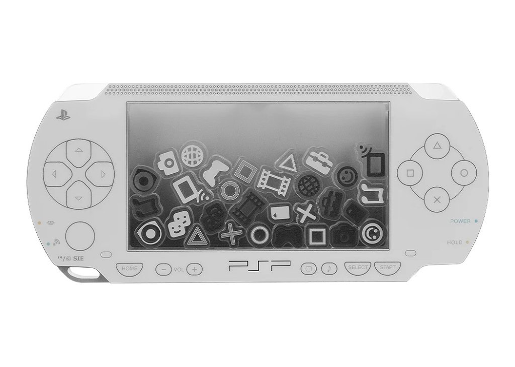 PSP™ (PlayStation™Portable)のシャカシャカアクリルスタンド 白Ver.の画像