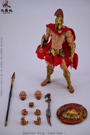 WIND TOYS Spartan King Leonidas I(スパルタンキング レオニダス) 1/12スケール 可動フィギュア ダメージ版の画像