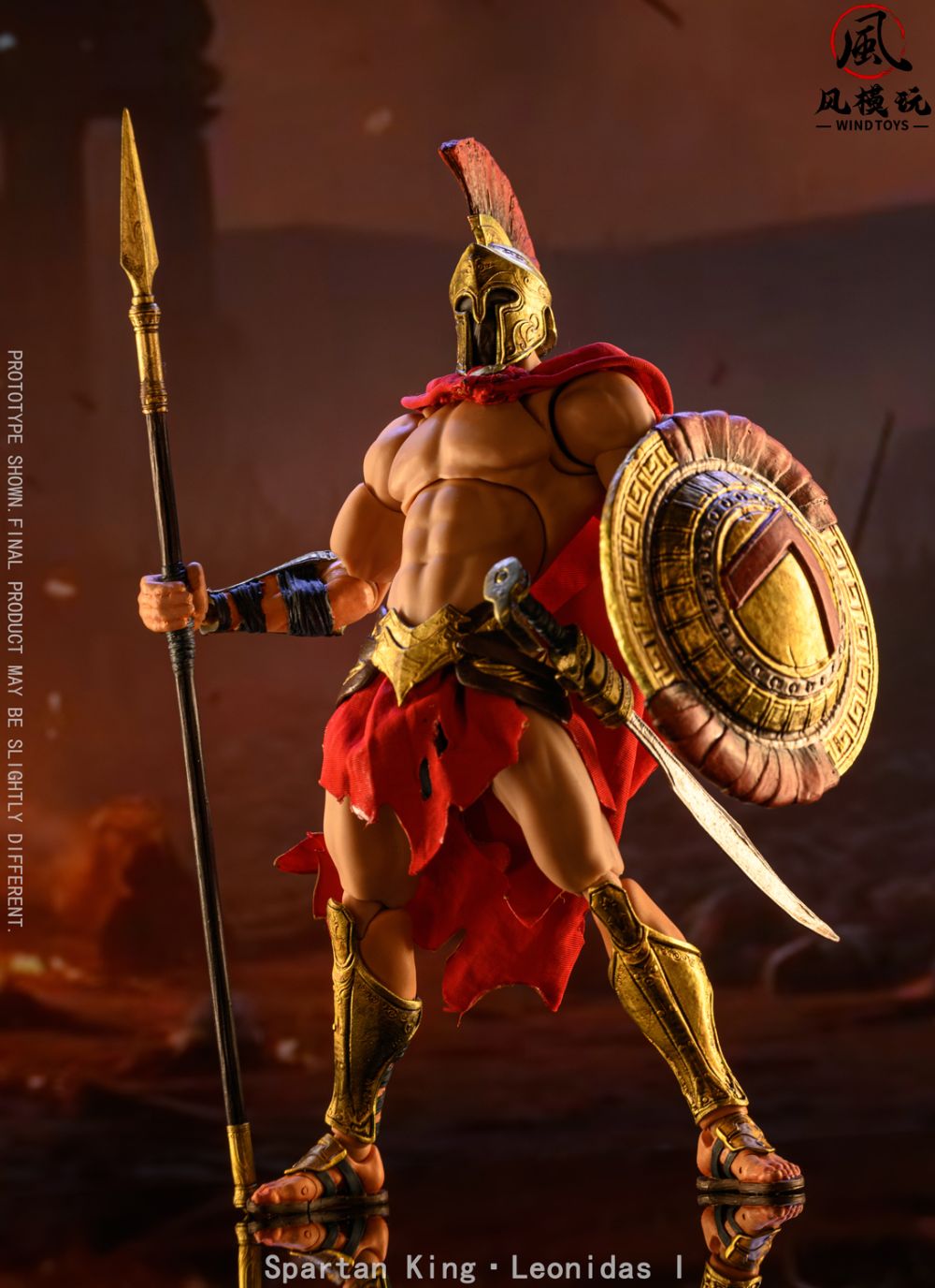 WIND TOYS Spartan King Leonidas I(スパルタンキング レオニダス) 1/12スケール 可動フィギュア スタンダード版の画像
