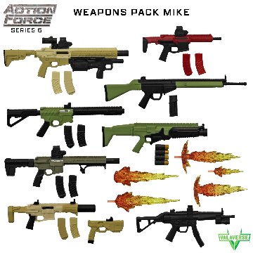 Valaverse Action Force Series 6 Weapons Pack Mike 1/12 Scaleの画像
