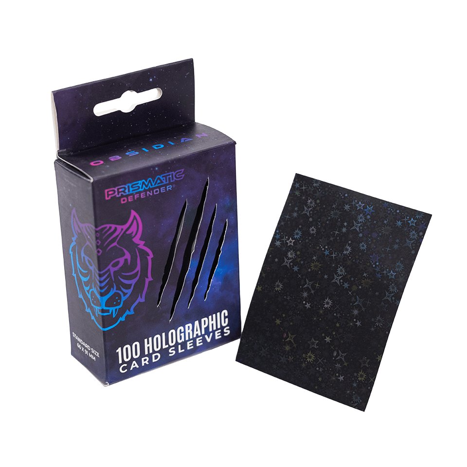 Prismatic Defender Holographic Card Sleeves Standard Black - Starfield スタンダードサイズ 100枚入 66x91mmの画像