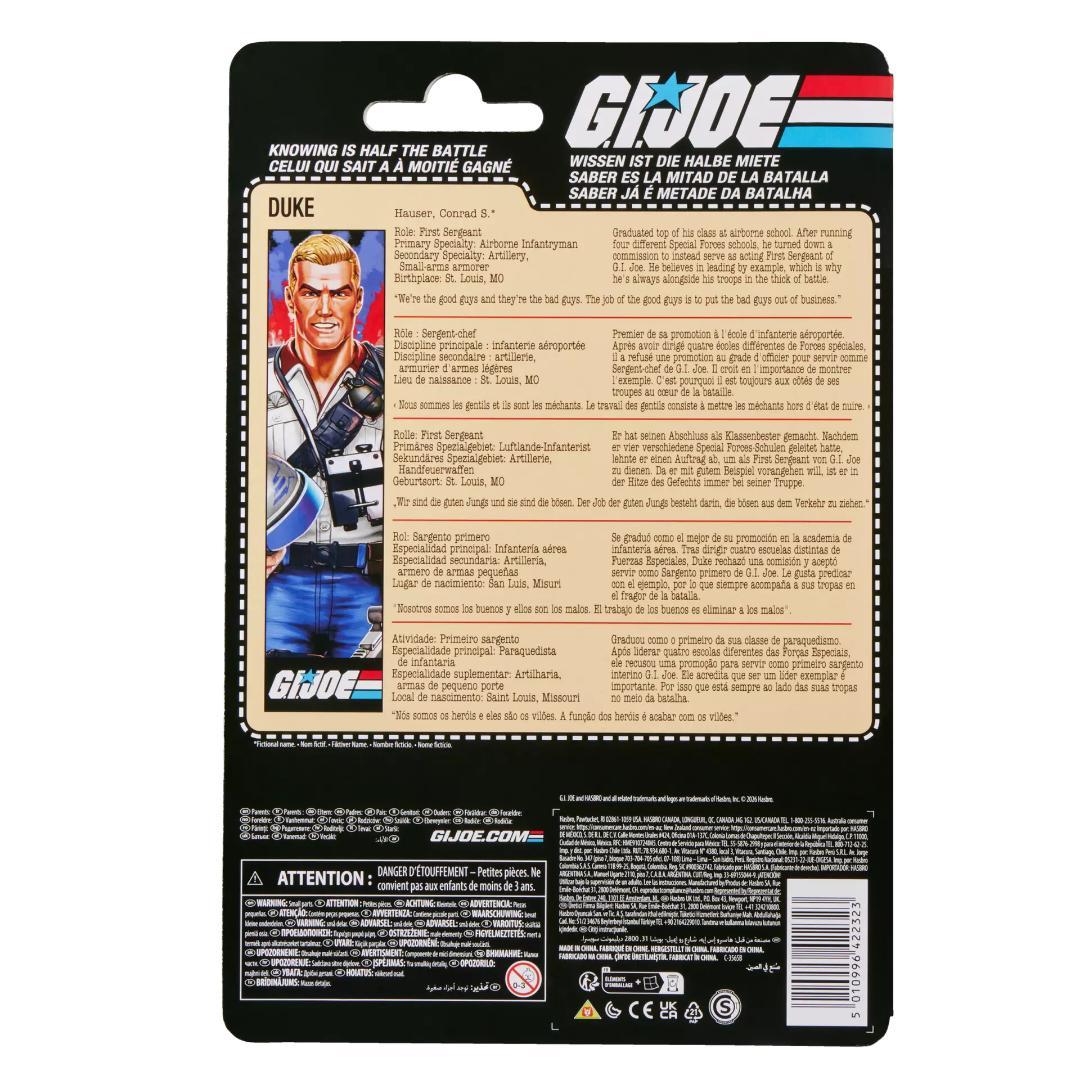 【限定】 G.I. Joe Classified Series Retro Cardback USA Dukeの画像