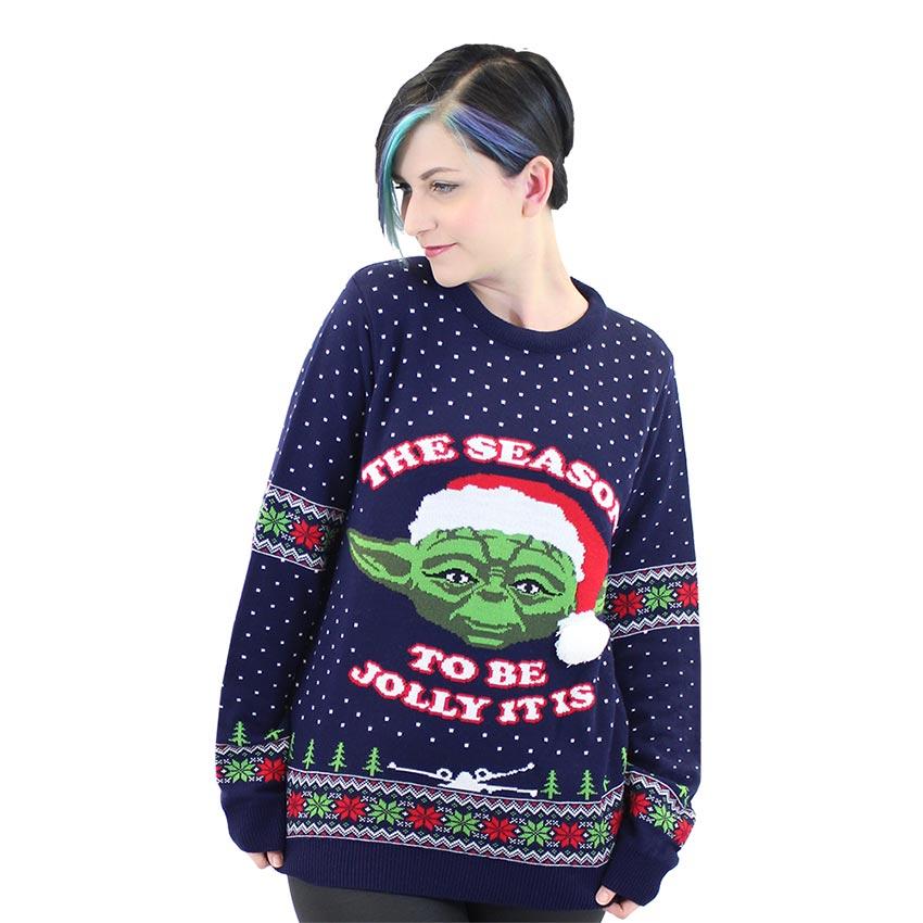 Star Wars Master Yoda Ugly Sweater画像