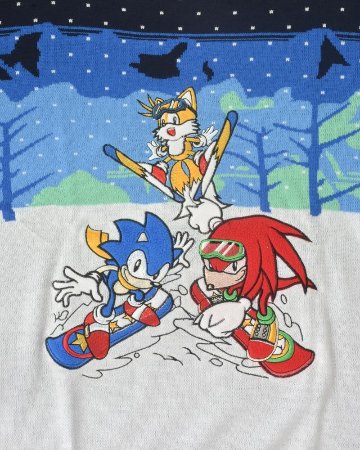 Sonic the Hedgehog Skiing Ugly Sweater画像