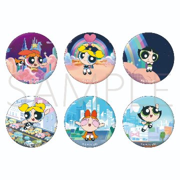 【6個セット】 パワーパフガールズ マット缶バッジコレクションの画像