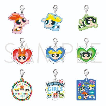 【9個セット】 パワーパフガールズ アクリルチャームコレクションの画像