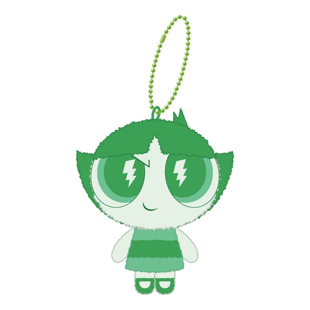 パワーパフガールズ ぬいぐるみキーホルダー バターカップの画像