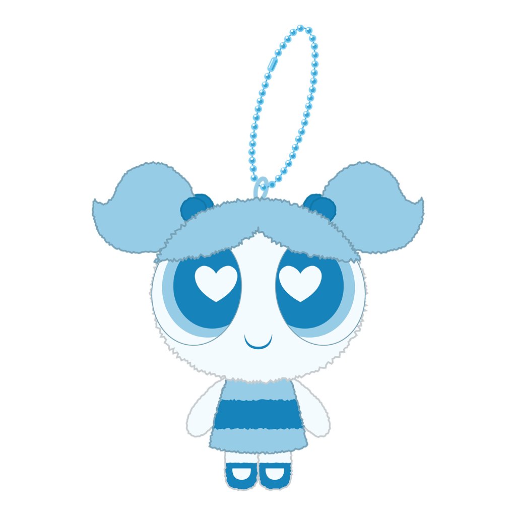 パワーパフガールズ ぬいぐるみキーホルダー バブルスの画像