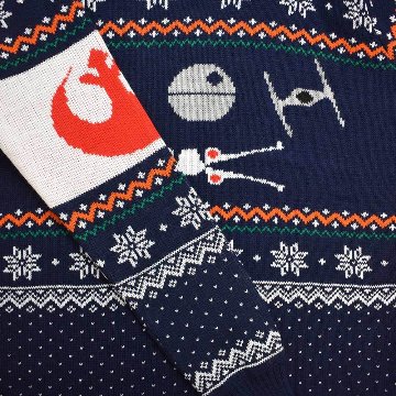 Star Wars X-Wing vs Tie Fighter Ugly Sweater画像
