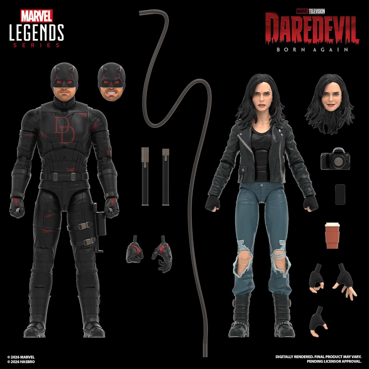 Marvel Legends Daredevil Born Again Daredevil & Jessica Jonesの画像