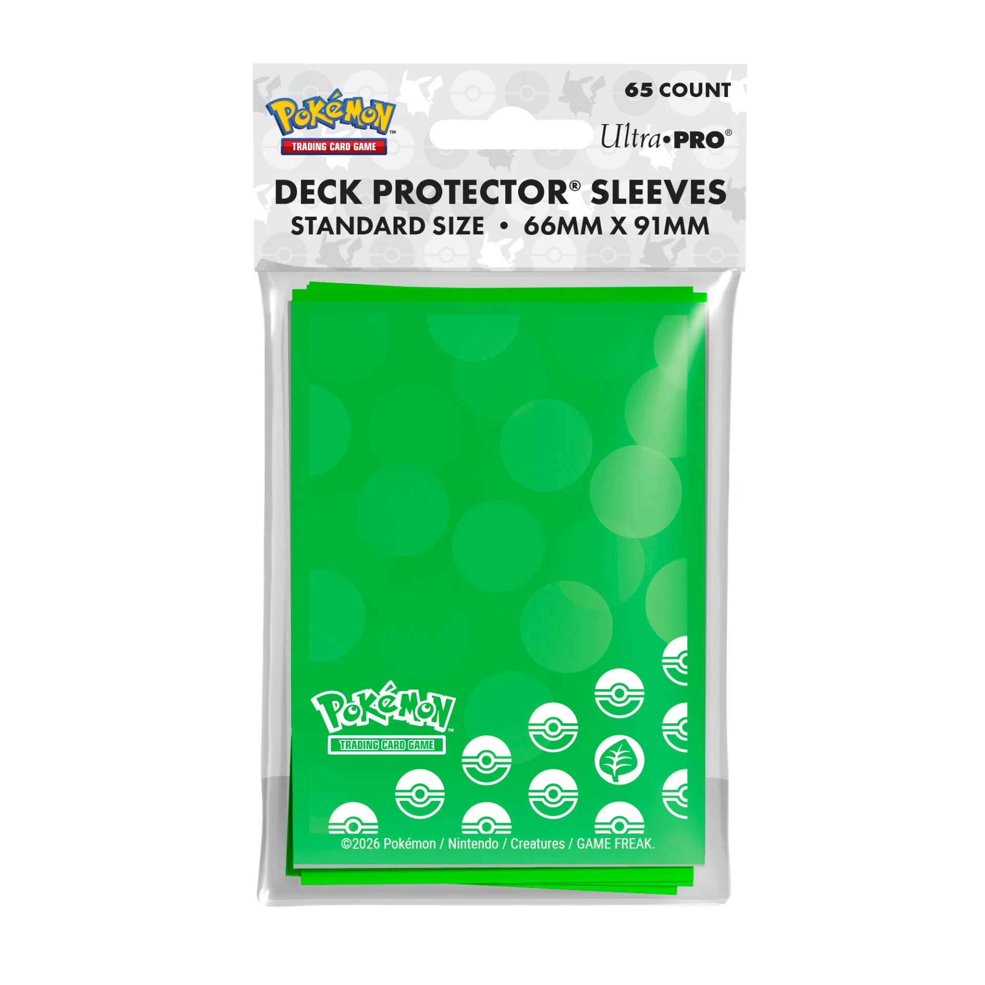 ウルトラプロ UltraPRO　ポケモンカードゲーム デッキプロテクター スリーブ くさタイプ スタンダードサイズ 66x91 65枚入の画像