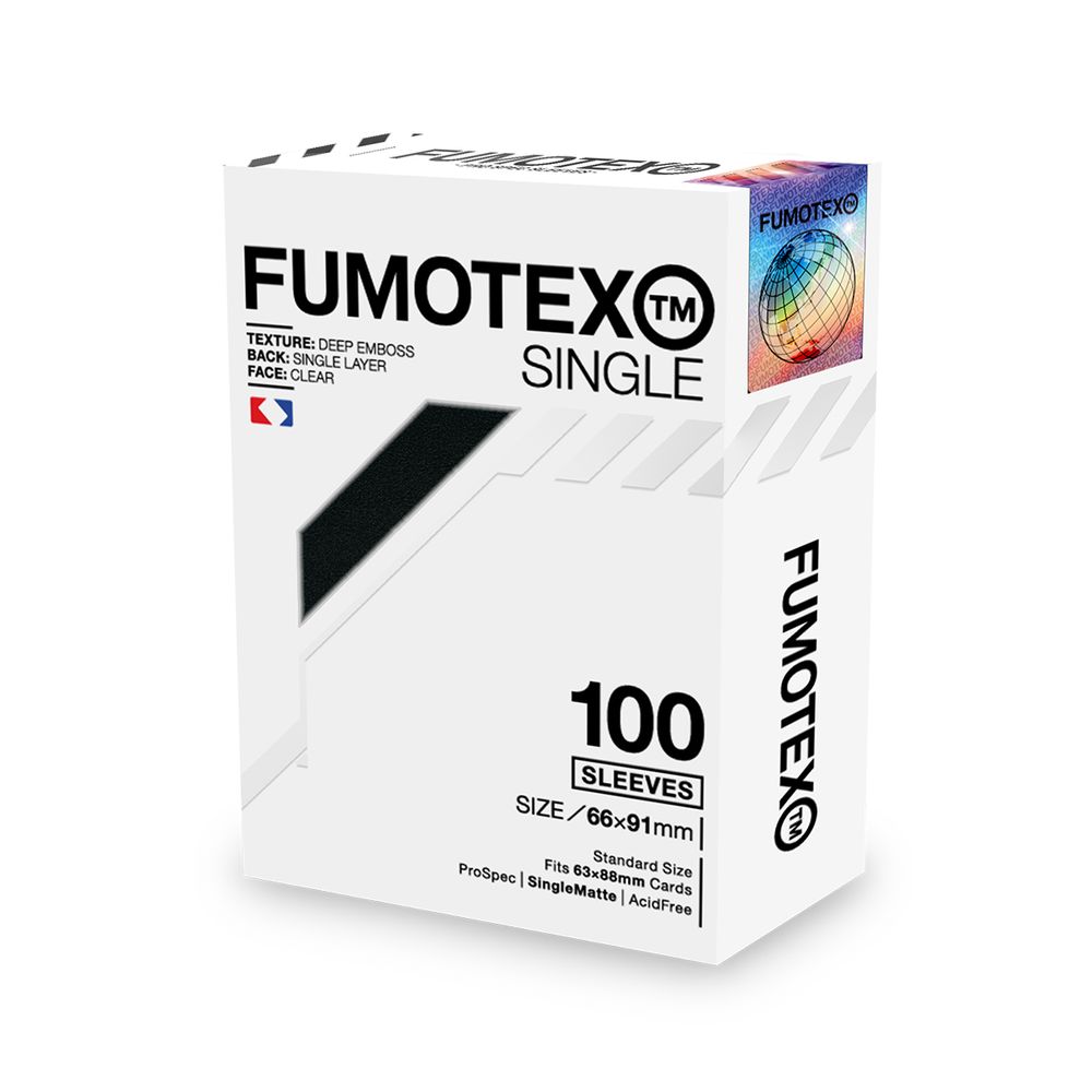 FUMOTEX SINGLE SLEEVE シングルスリーブ ブラックオブシディアン 100枚 66x91 エンボス マット ポケカOKの画像