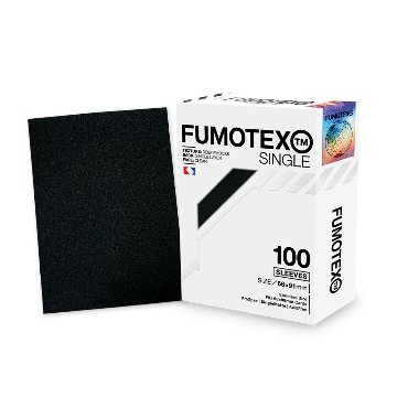 FUMOTEX SINGLE SLEEVE シングルスリーブ ブラックオブシディアン 100枚 66x91 エンボス マット ポケカOKの画像