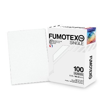 FUMOTEX SINGLE SLEEVE シングルスリーブ ホワイトプラチナ 100枚 66x91 エンボス マット ポケカOKの画像