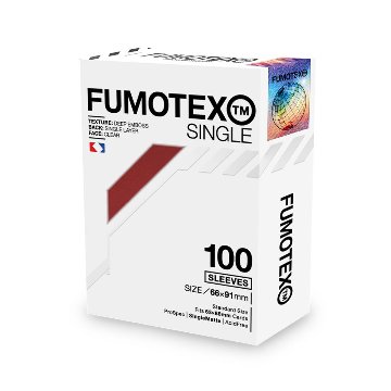FUMOTEX SINGLE SLEEVE シングルスリーブ レッドルビー 100枚 66x91 エンボス マット ポケカOKの画像