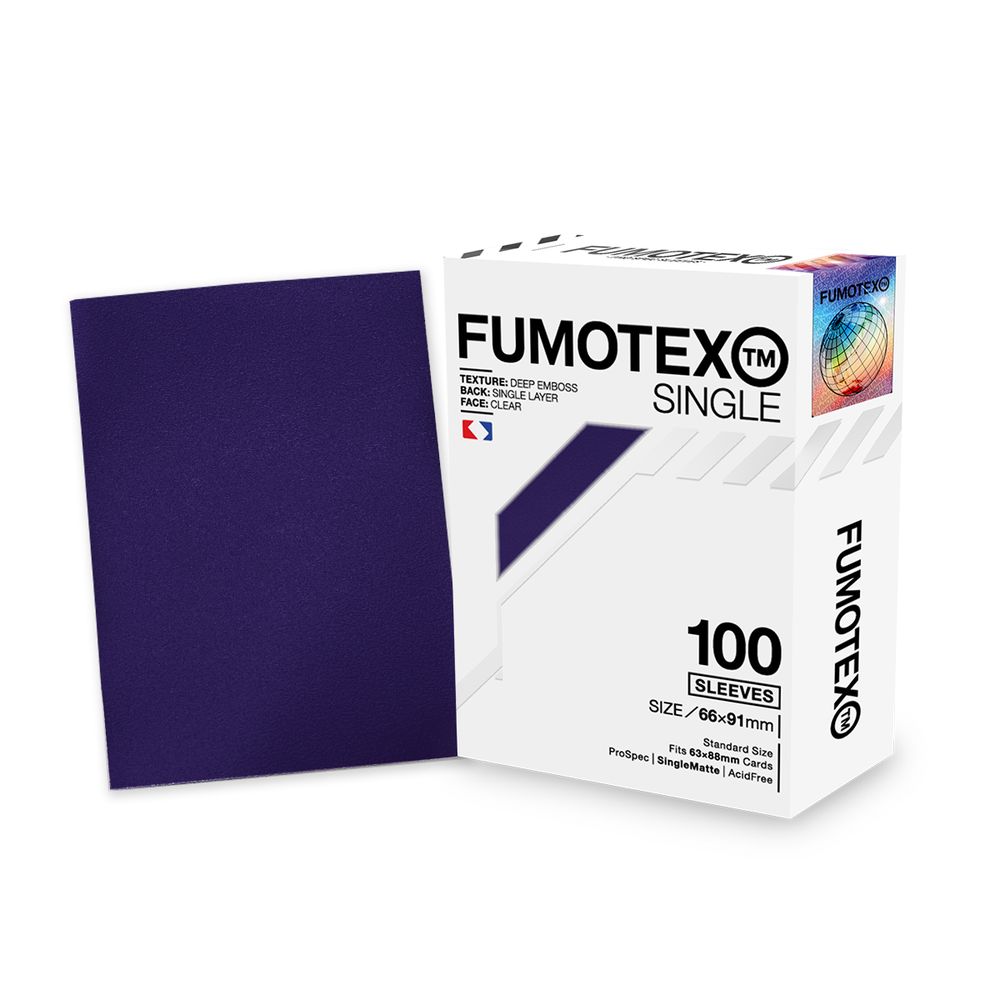 FUMOTEX SINGLE SLEEVE シングルスリーブ バイオレットアメシスト 100枚 66x91 エンボス マット ポケカOKの画像