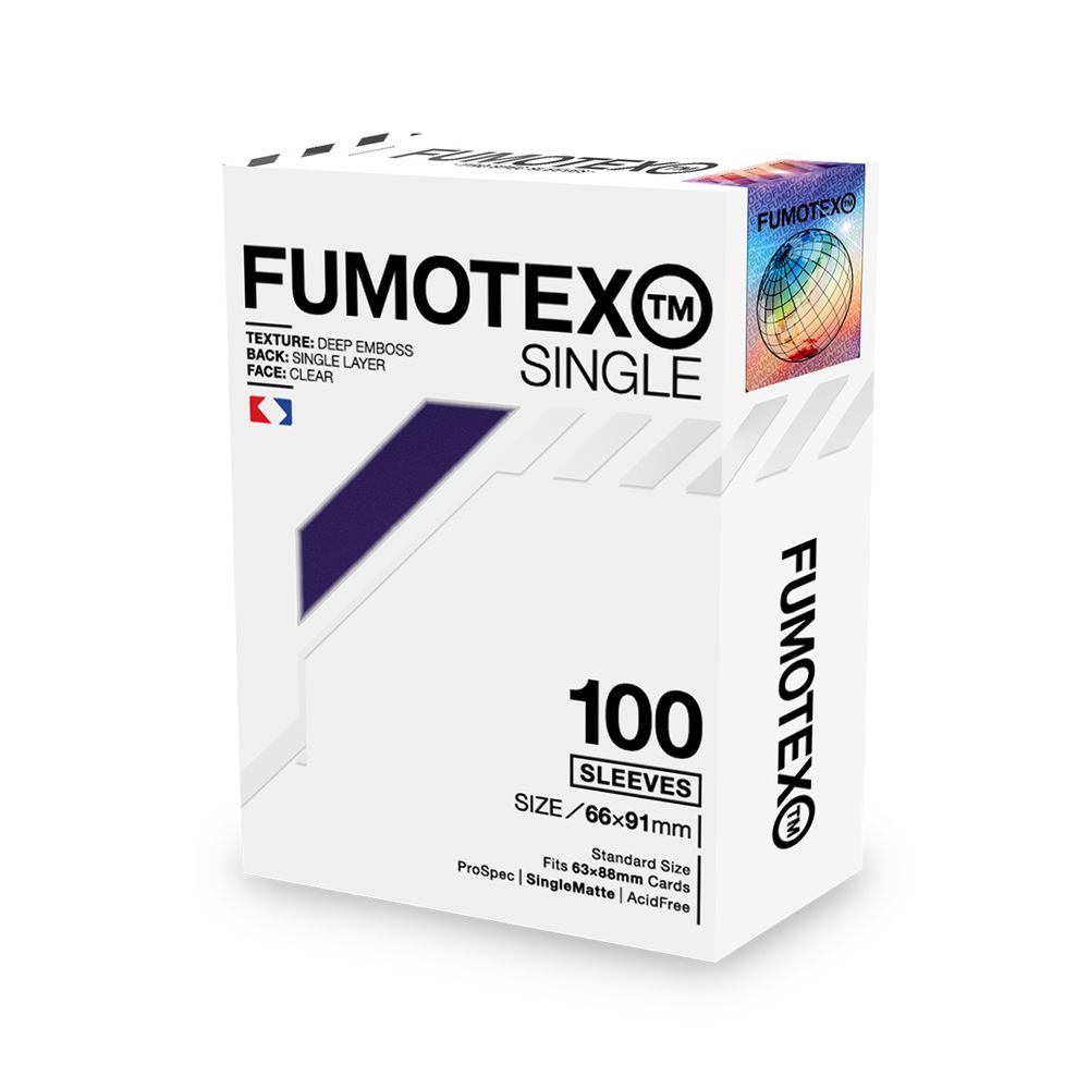 FUMOTEX SINGLE SLEEVE シングルスリーブ バイオレットアメシスト 100枚 66x91 エンボス マット ポケカOKの画像