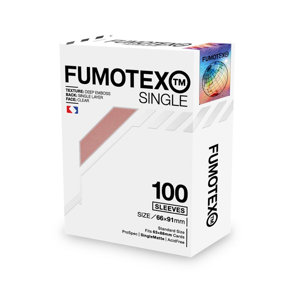 FUMOTEX SINGLE SLEEVE シングルスリーブ ピンクゴールド 100枚 66x91 エンボス マット ポケカOKの画像