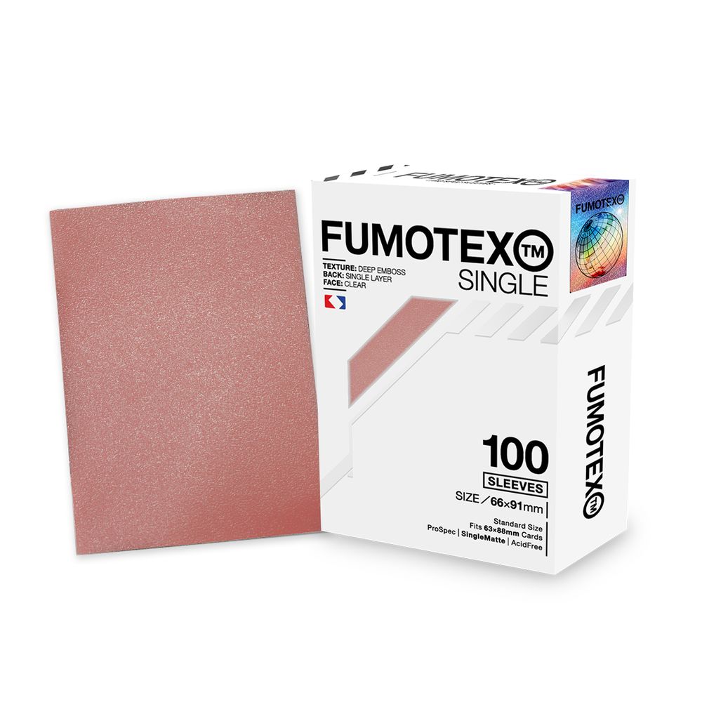 FUMOTEX SINGLE SLEEVE シングルスリーブ ピンクゴールド 100枚 66x91 エンボス マット ポケカOKの画像