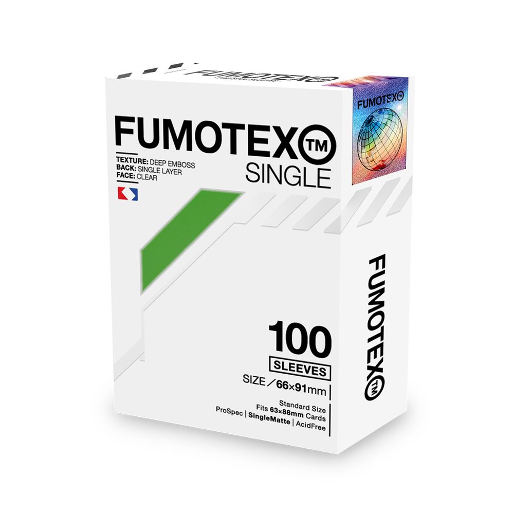 FUMOTEX SINGLE SLEEVE シングルスリーブ グリーンペリドット 100枚 66x91 エンボス マット ポケカOKの画像