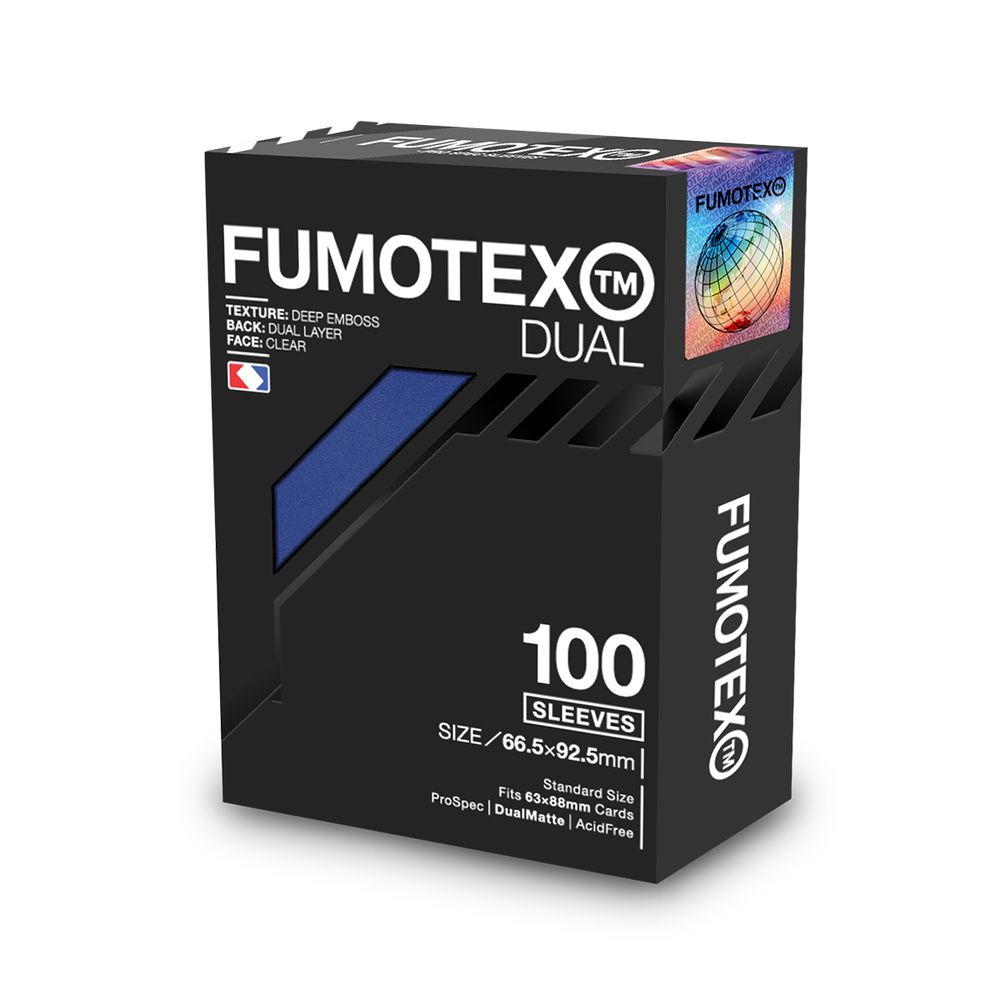 FUMOTEX DUAL SLEEVE デュアルスリーブ ブルーネモフィラ 100枚 66.5x92.5 エンボス マット 裏面黒 ポケカOKの画像
