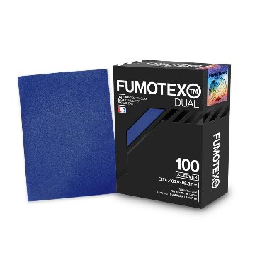 FUMOTEX DUAL SLEEVE デュアルスリーブ ブルーネモフィラ 100枚 66.5x92.5 エンボス マット 裏面黒 ポケカOKの画像
