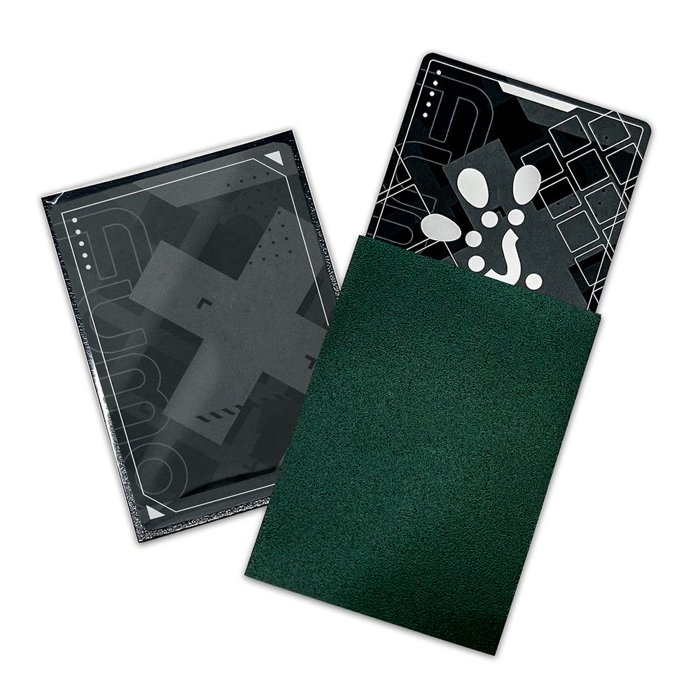 FUMOTEX DUAL SLEEVE デュアルスリーブ グリーンモンステラ 100枚 66.5x92.5 エンボス マット 裏面黒 ポケカOKの画像