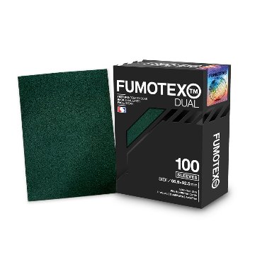 FUMOTEX DUAL SLEEVE デュアルスリーブ グリーンモンステラ 100枚 66.5x92.5 エンボス マット 裏面黒 ポケカOKの画像