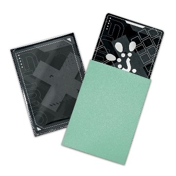 FUMOTEX DUAL SLEEVE デュアルスリーブ グリーンミント 100枚 66.5x92.5 エンボス マット 裏面黒 ポケカOKの画像