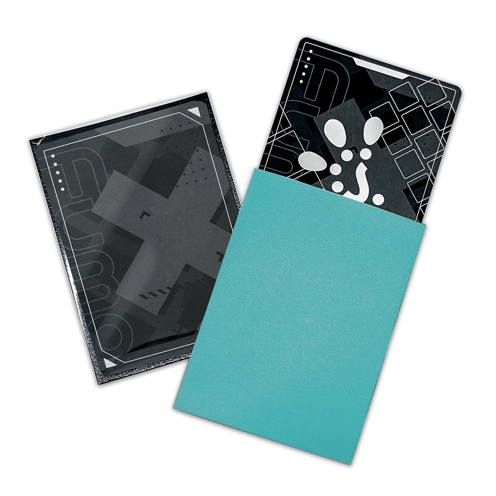 FUMOTEX DUAL SLEEVE デュアルスリーブ ブルーミント 100枚 66.5x92.5 エンボス マット 裏面黒 ポケカOKの画像