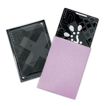 FUMOTEX DUAL SLEEVE デュアルスリーブ パープルアイリス 100枚 66.5x92.5 エンボス マット 裏面黒 ポケカOKの画像