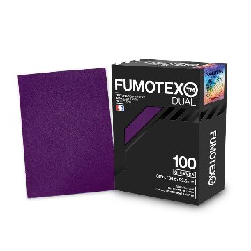 FUMOTEX DUAL SLEEVE デュアルスリーブ バイオレットビオラ 100枚 66.5x92.5 エンボス マット 裏面黒 ポケカOKの画像