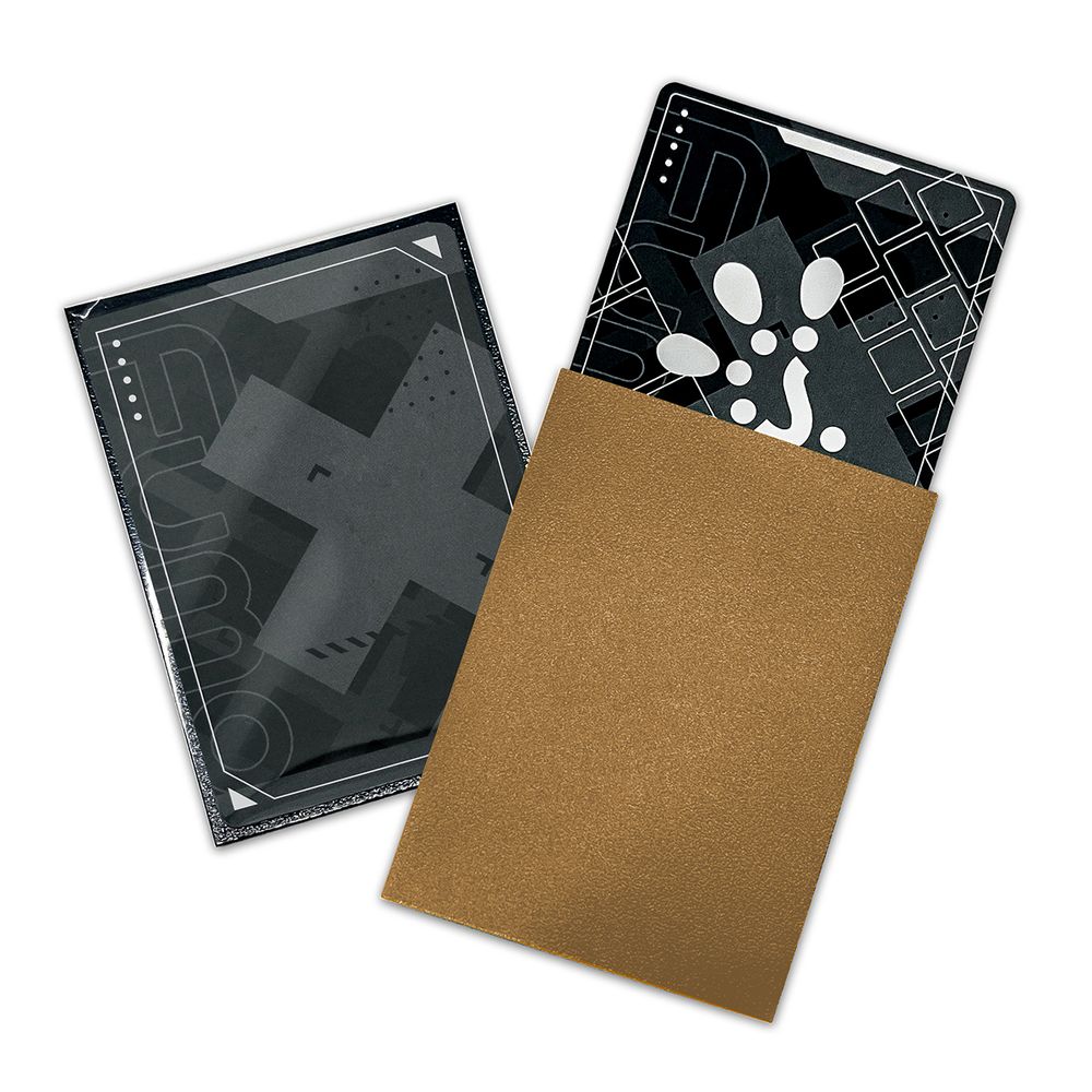 FUMOTEX DUAL SLEEVE デュアルスリーブ ゴールドギンキョウ 100枚 66.5x92.5 エンボス マット 裏面黒 ポケカOKの画像