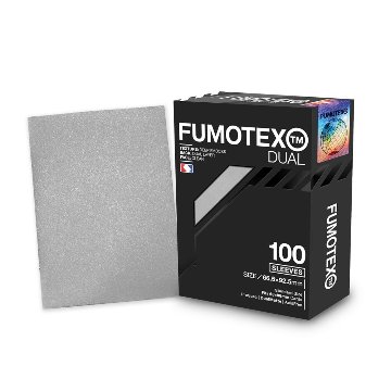 FUMOTEX DUAL SLEEVE デュアルスリーブ シルバーリリー 100枚 66.5x92.5 エンボス マット 裏面黒 ポケカOKの画像