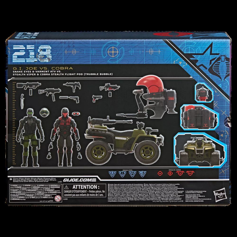 G.I. Joe Classified Series Snake Eyes Varmint ATV Stealth Viper Cobra Stealth Flight Pod(218)の画像