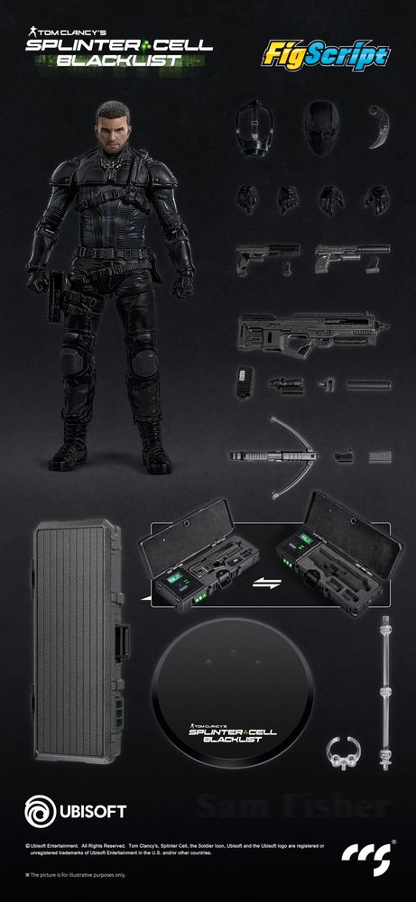 CCSTOYS FigScriptシリーズ Splinter Cell(スプリンターセル) Sam Fisher(サム・フィッシャー) 1/12スケール可動フィギュアの画像