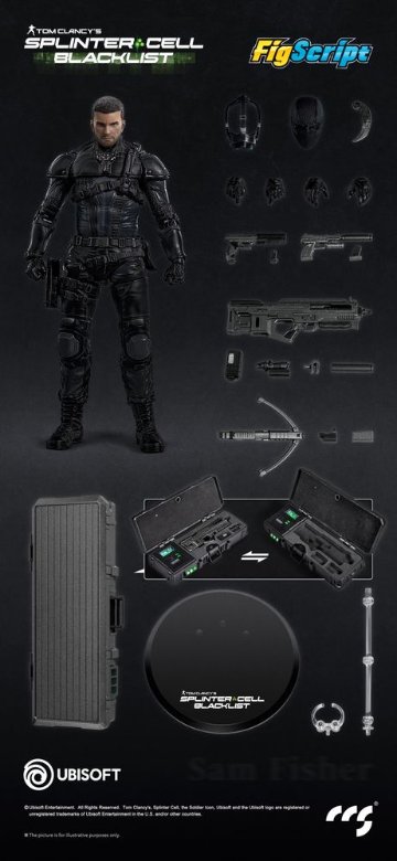 CCSTOYS FigScriptシリーズ Splinter Cell(スプリンターセル) Sam Fisher(サム・フィッシャー) 1/12スケール可動フィギュアの画像
