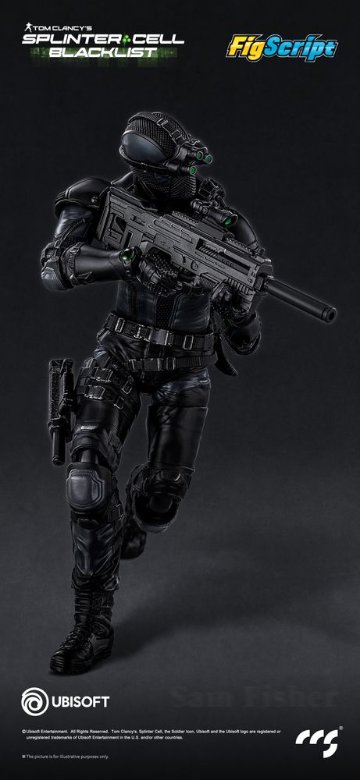 CCSTOYS FigScriptシリーズ Splinter Cell(スプリンターセル) Sam Fisher(サム・フィッシャー) 1/12スケール可動フィギュアの画像