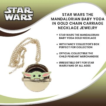 スター・ウォーズ マンダロリアン グローグー ゴールドチェーンネックレスの画像
