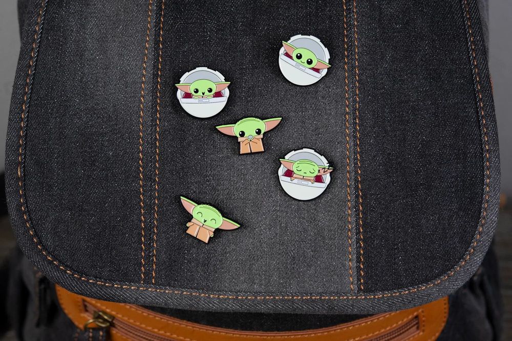スター・ウォーズ マンダロリアン グローグー エナメルピンバッジ 5点セットの画像