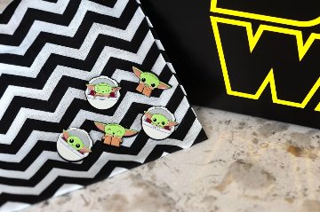スター・ウォーズ マンダロリアン グローグー エナメルピンバッジ 5点セットの画像