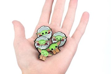 スター・ウォーズ マンダロリアン グローグー エナメルピンバッジ 5点セットの画像