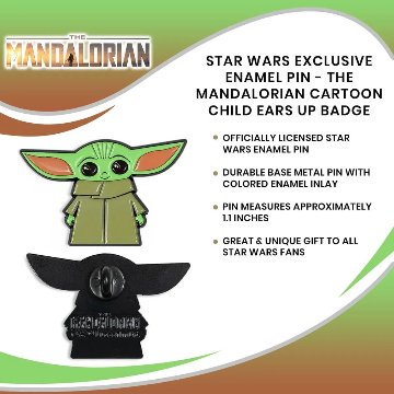 スター・ウォーズ マンダロリアン グローグー カートゥーン風 エナメルピンバッジの画像