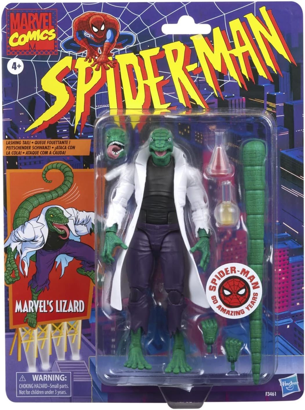 Marvel Legends Retro Cardback Spider-Man Animated Series Marvel's Lizardの画像