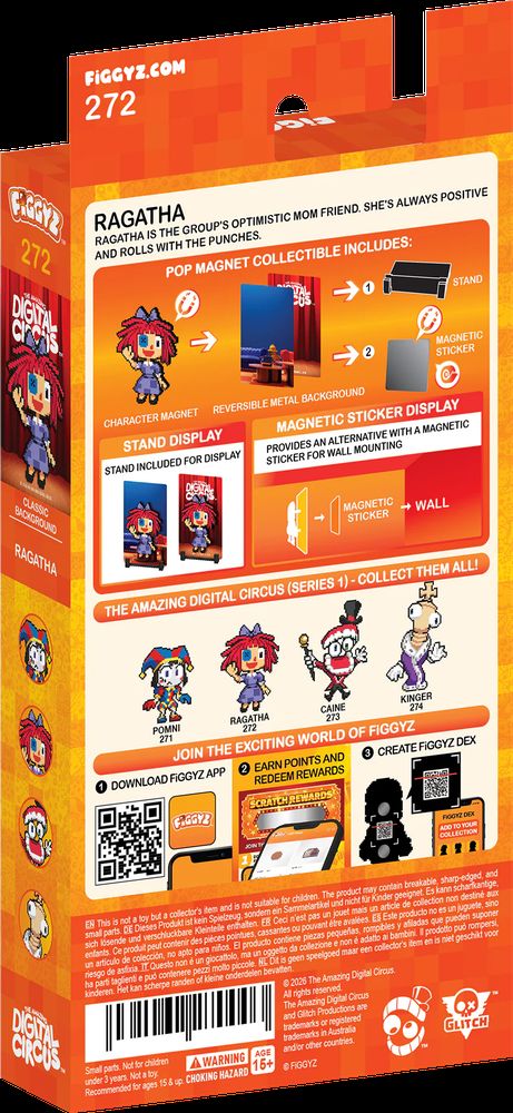 FiGGYZ マグネットディスプレイフィギュア The Amazing Digital Circus - Ragatha #272の画像