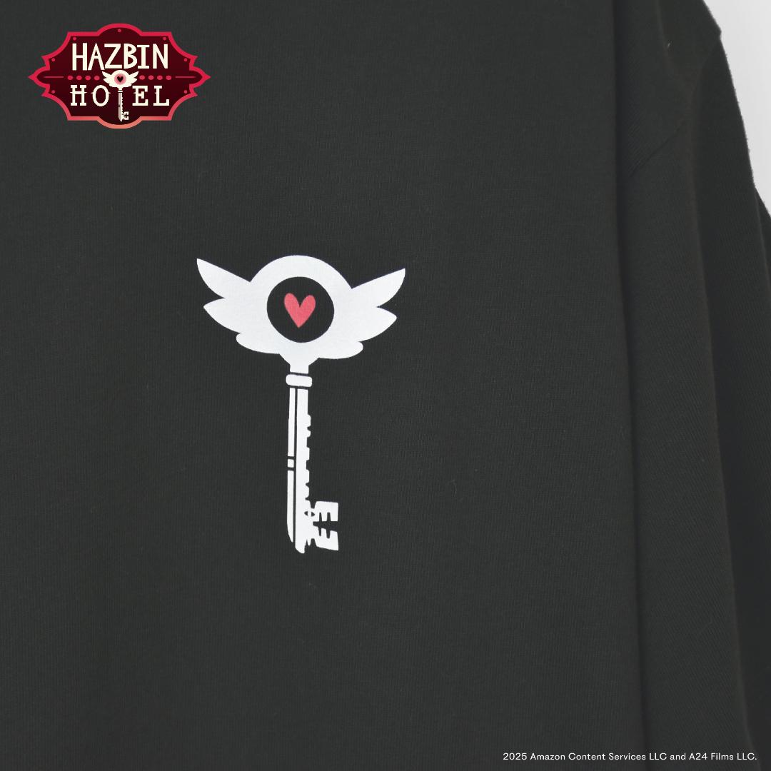 Hazbin Hotel ハズビンホテル シーズン１ ホテルキー 半袖Tシャツ 黒の画像