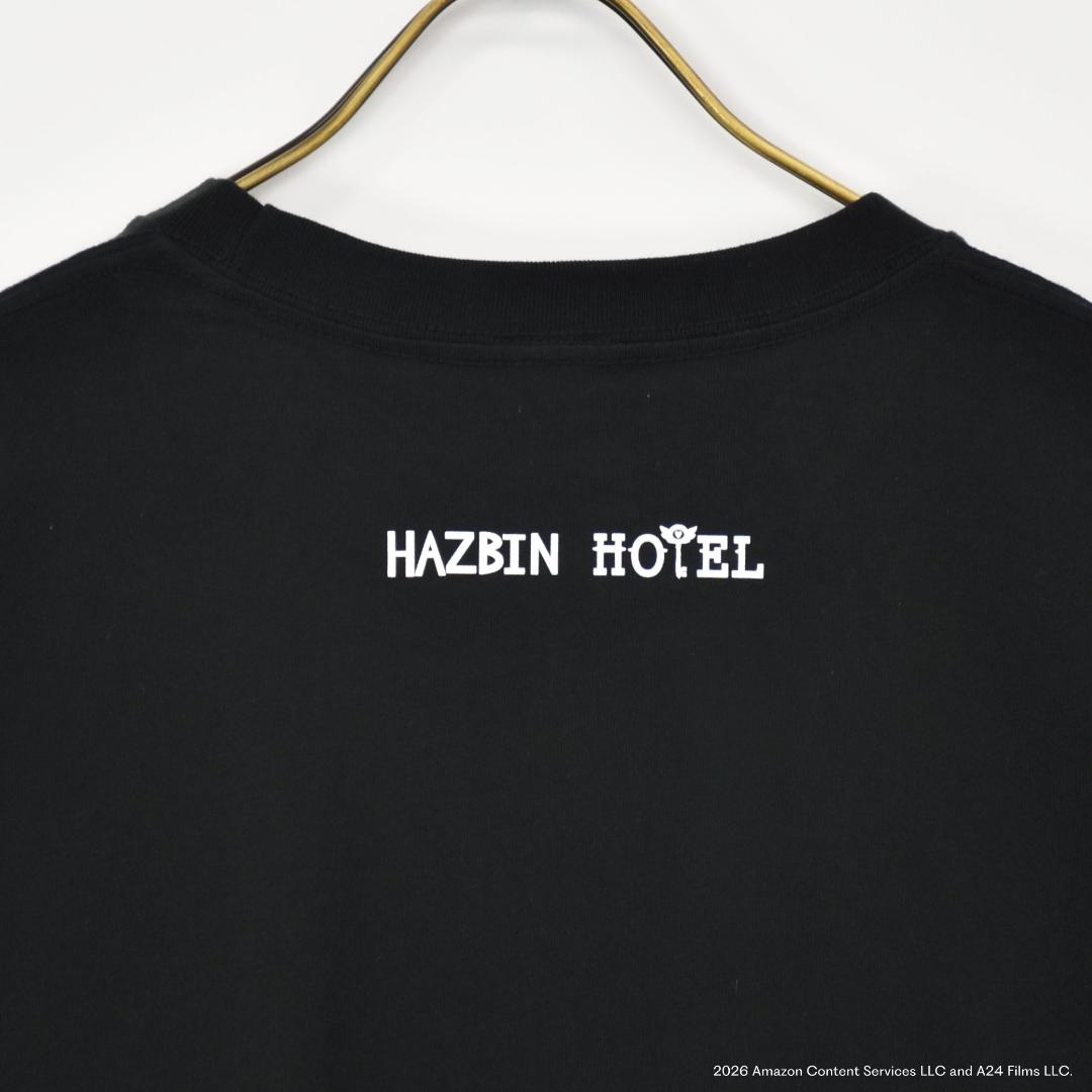Hazbin Hotel ハズビンホテル THE VEES ヴォックス ヴァレンティノ ヴェルヴェット 半袖Tシャツ 黒の画像