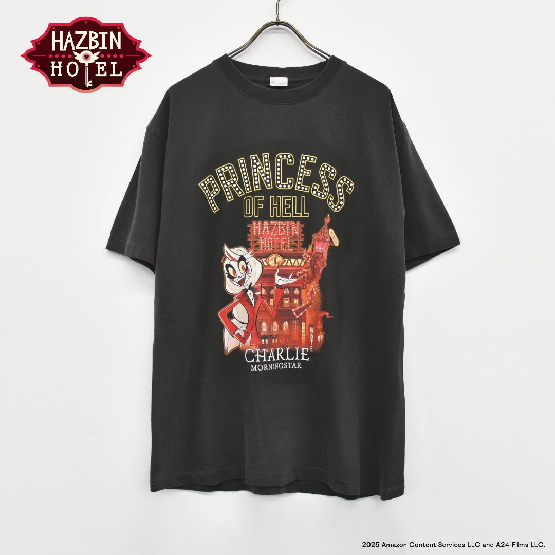 Hazbin Hotel ハズビンホテル シーズン１ チャーリー・モーニングスター ヴィンテージ調 半袖Tシャツの画像