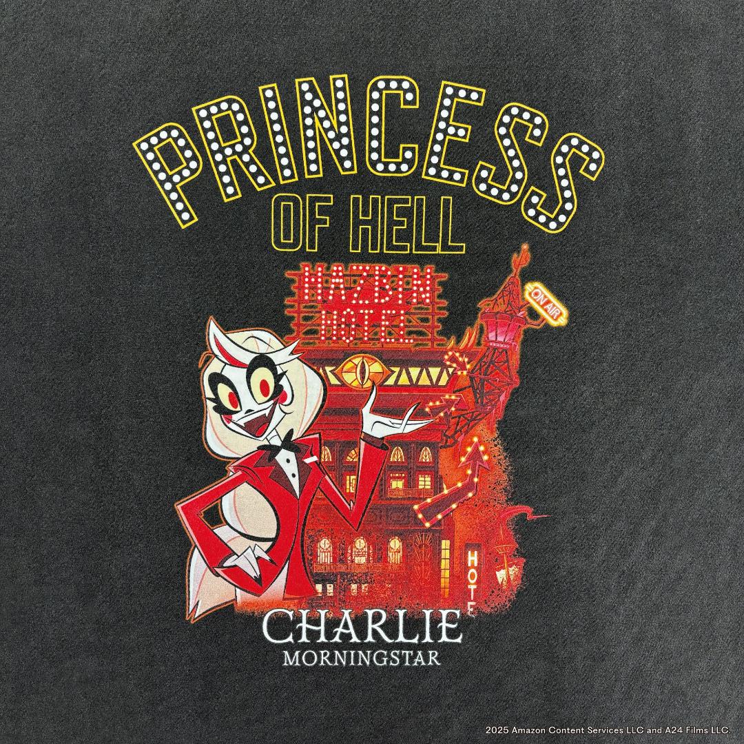 Hazbin Hotel ハズビンホテル シーズン１ チャーリー・モーニングスター ヴィンテージ調 半袖Tシャツの画像