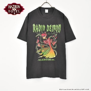 Hazbin Hotel ハズビン・ホテル シーズン１ アラスター ラジオデーモン形態 ヴィンテージ調 半袖Tシャツの画像